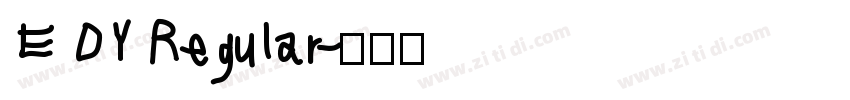 E DY Regular字体转换